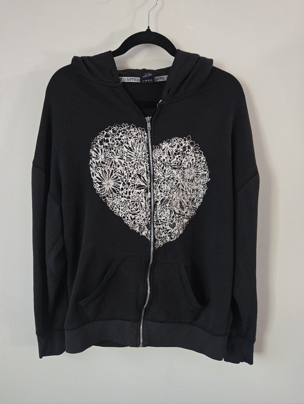 Victoria's Secret PINK black zip up hoodie